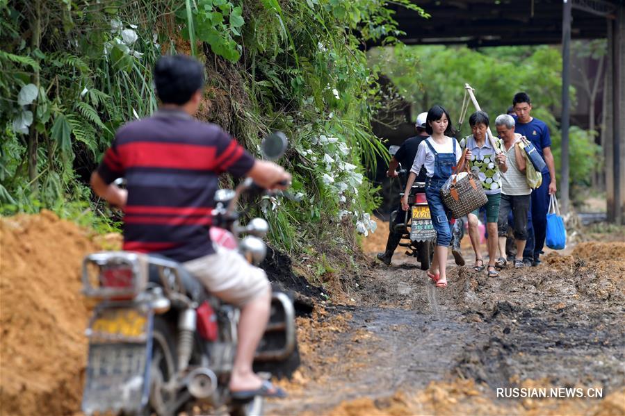 От проливных дождей в провинции Цзянси пострадали 341 тыс. человек