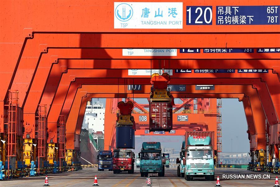Грузооборот порта Таншань составил 265 млн тонн за первые пять месяцев 2019 года