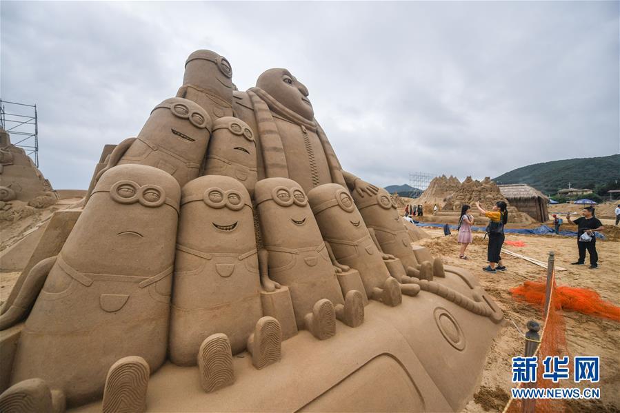 В городе Чжоушань строят парк аниме песчаных скульптур