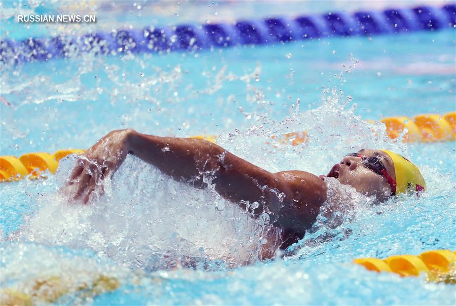 Чемпионат мира по водным видам спорта -- Плавание: китайский пловец Сюй Цзяюй выиграл золото на дистанци 100 м на спине
