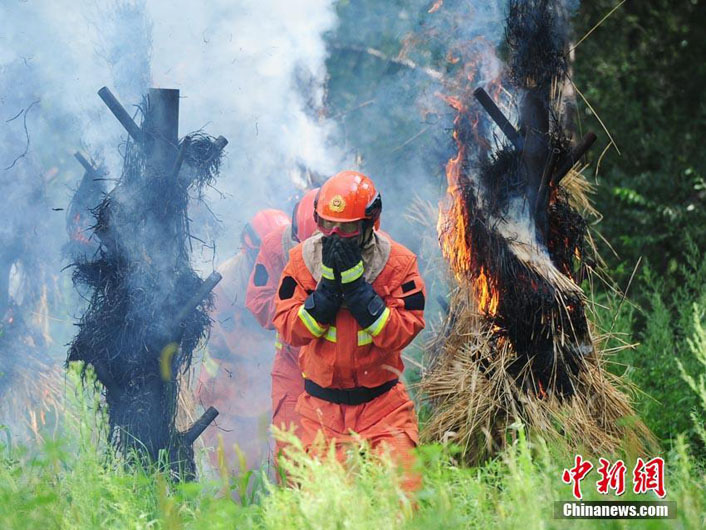 В провинции Цзилинь прошли учения лесных пожарных