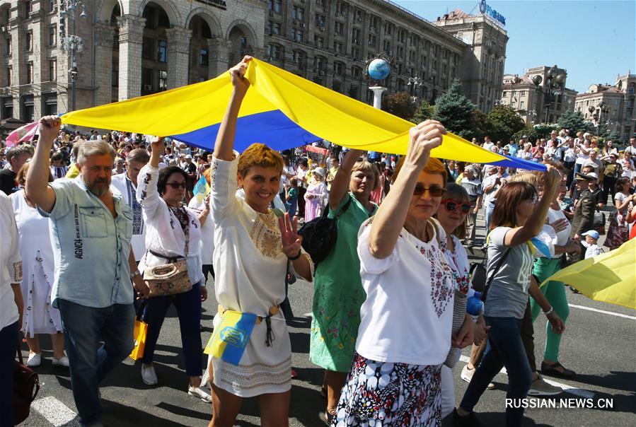 В Киеве прошли праздничные мероприятия по случаю Дня независимости Украины