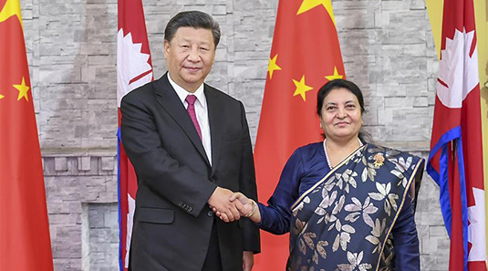 Си Цзиньпин встретился с президентом Непала Бидхьей Деви Бхандари
