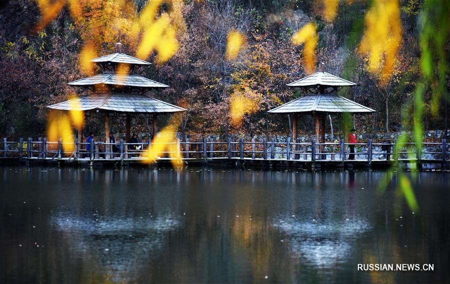 Разноцветные листья деревьев украшают китайский "город источников"