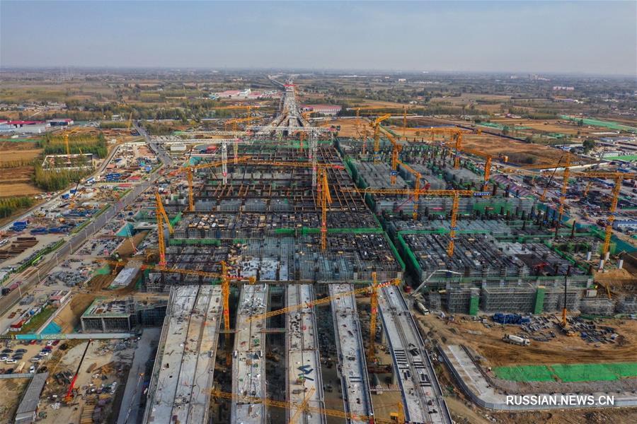 Завершилось строительство основных подземных конструкций железнодорожного вокзала нового района Сюнъань