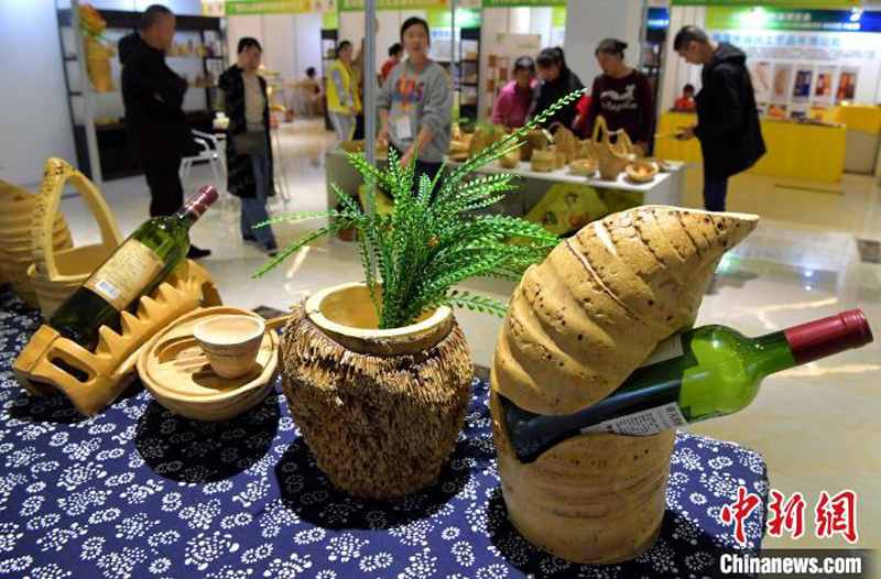 На юге Китая состоялась выставка бамбуковых изделий