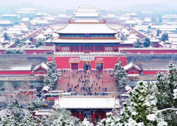 Снег в Пекине