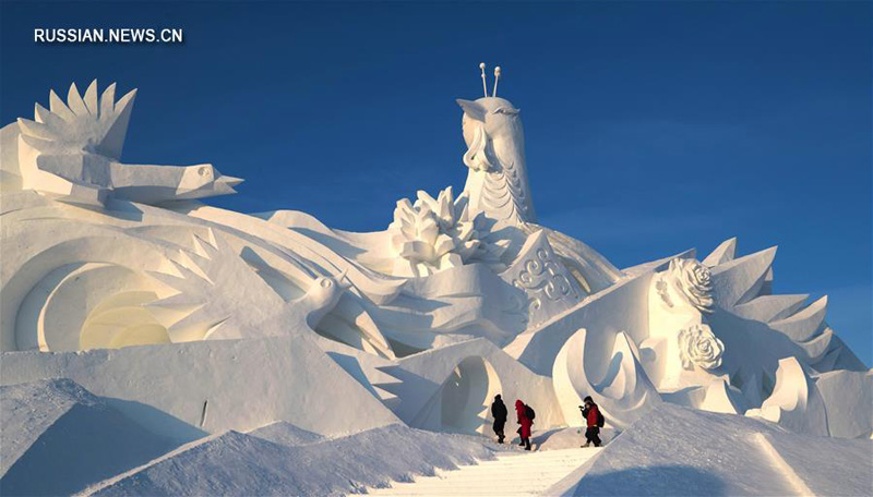 На острове Тайяндао в Харбине готовится к открытию выставка снежных скульптур