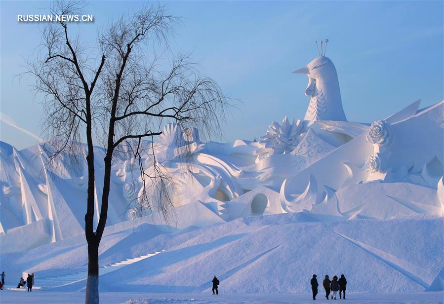 На острове Тайяндао в Харбине готовится к открытию выставка снежных скульптур