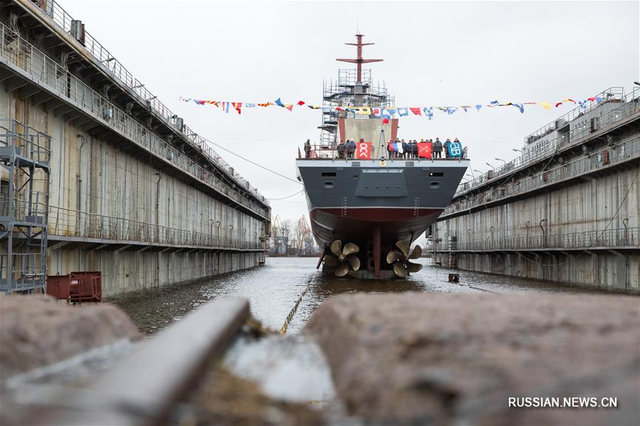 В Петербурге спустили на воду корвет "Ретивый"