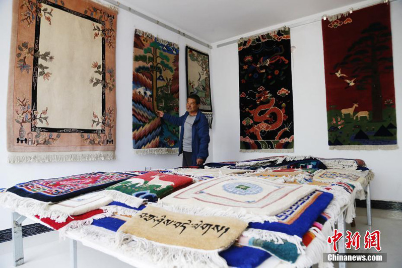 Тибетские ковры деревни Цзяя китайской провинции Цинхай