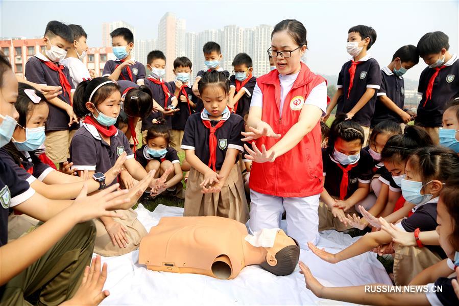 Китайские школьники узнали, как оказывать первую помощь
