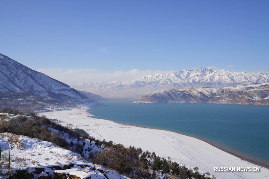 Живописные зимние пейзажи гор Узбекистана