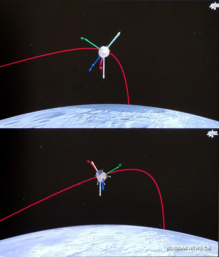 Лунный зонд "Чанъэ-5" успешно разделился, посадочный модуль готовится к мягкой посадке