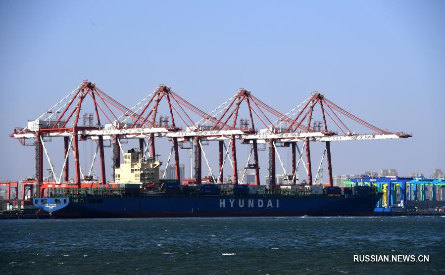 Годовой контейнерооборот порта Тяньцзинь достиг рекордного уровня в 2020 году
