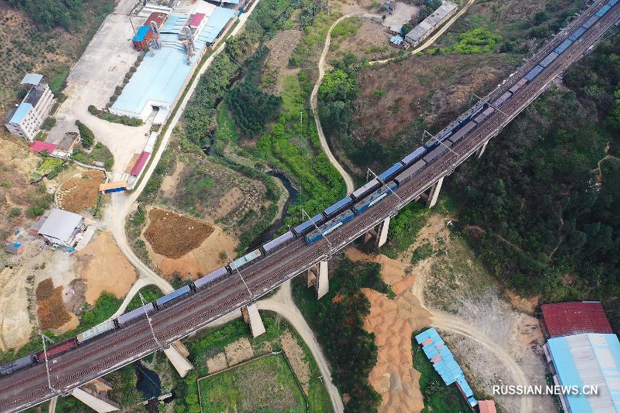 Живописный маршрут железной дороги Наньнин -- Куньмин