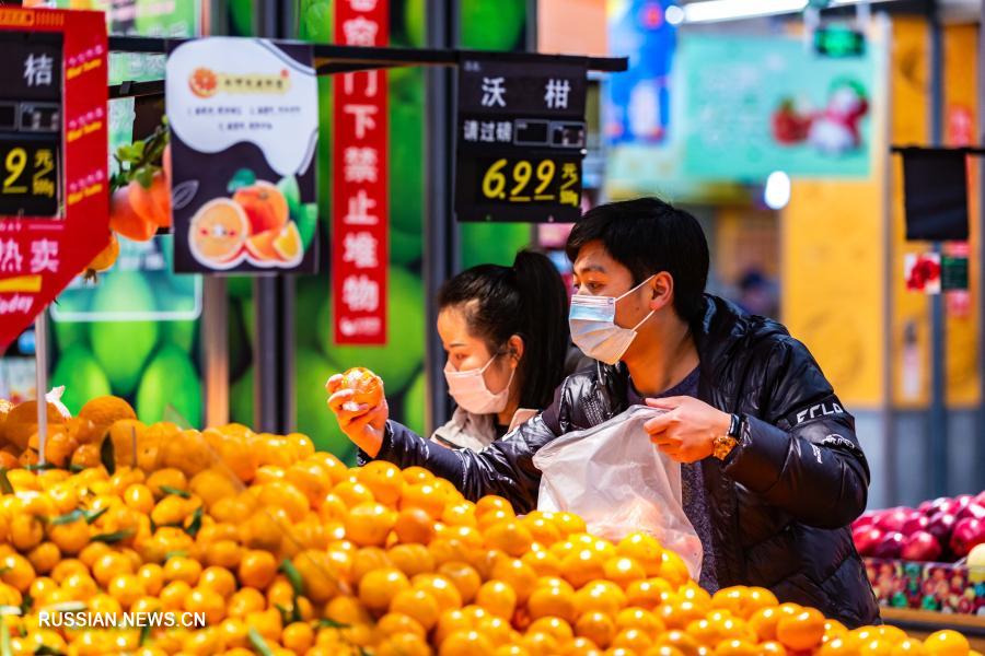 В феврале CPI в Китае упал на 0,2 проц