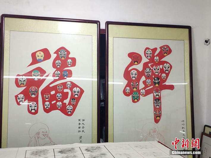 Китаец нарисовал маски для более 60 жанров традиционной китайской оперы