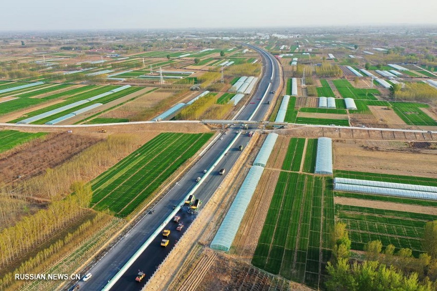 Приближается к завершению строительство 1-й очереди скоростного шоссе Новый пекинский аэропорт -- Дэчжоу