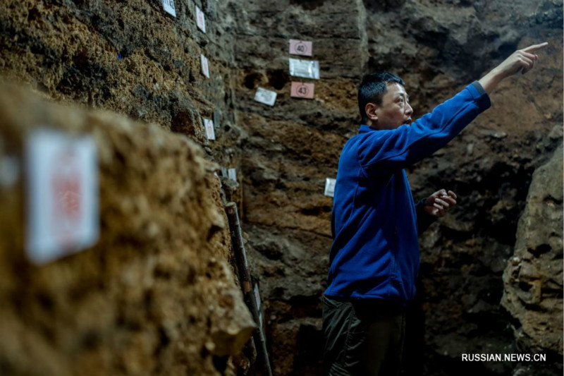 В одной из карстовых пещер провинции Гуйчжоу обнаружены руины возрастом 40 тыс лет