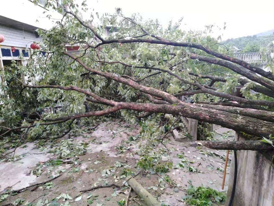 Четыре человека получили травмы из-за экстремальной погоды на юго-западе Китая