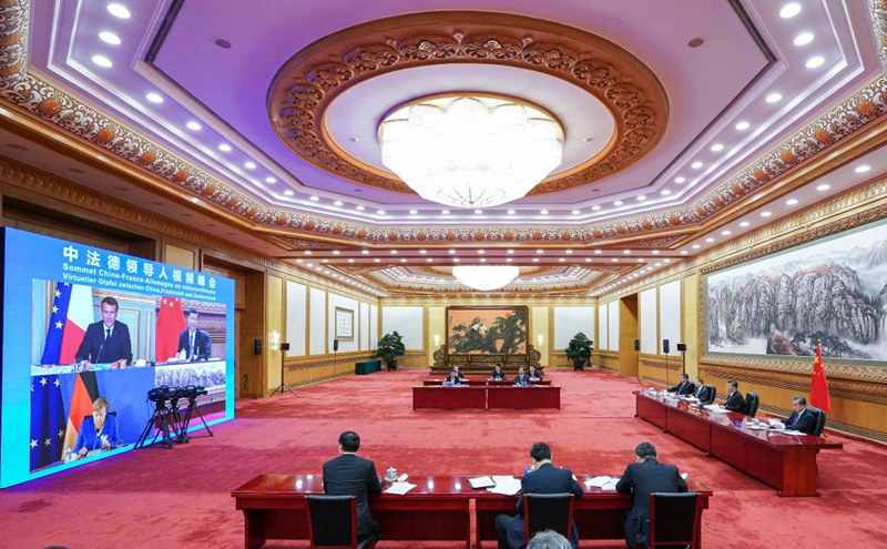 Си Цзиньпин призвал к расширению консенсуса и сотрудничества с Европой на саммите с лидерами Франции и Германии