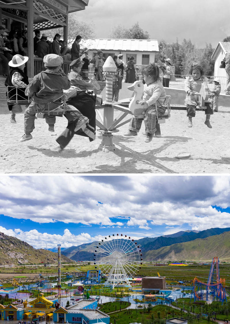 Развитие Тибета за 70 лет в фотографиях 