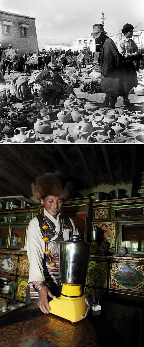 Развитие Тибета за 70 лет в фотографиях 