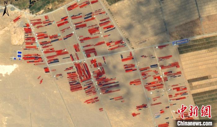 Спутниковые снимки масштабов сушки ягод годжи в Цайдамской котловине
