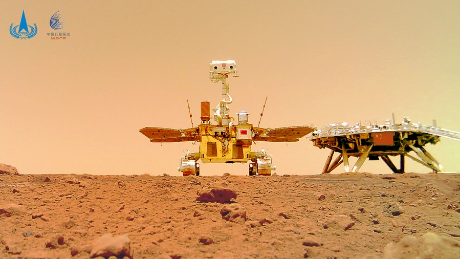 Марсоход и орбитальный аппарат китайского марсианского зонда приостановили исследования из-за солнечной интерференции