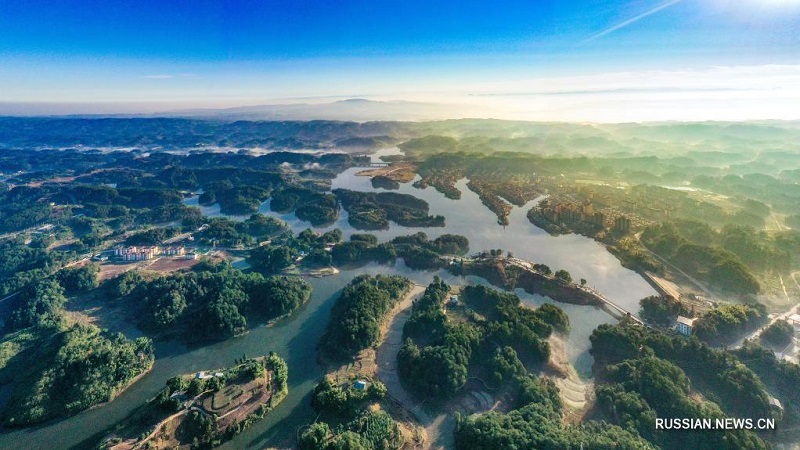 Национальный парк на озере Лисянху в ноябре