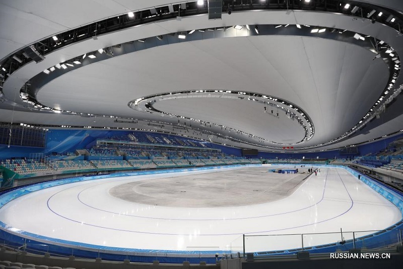 В Пекине завершилось строительство Национального дворца конькобежного спорта