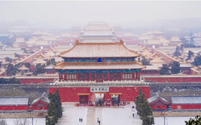 В Пекине выпал первый снег в 2022 году