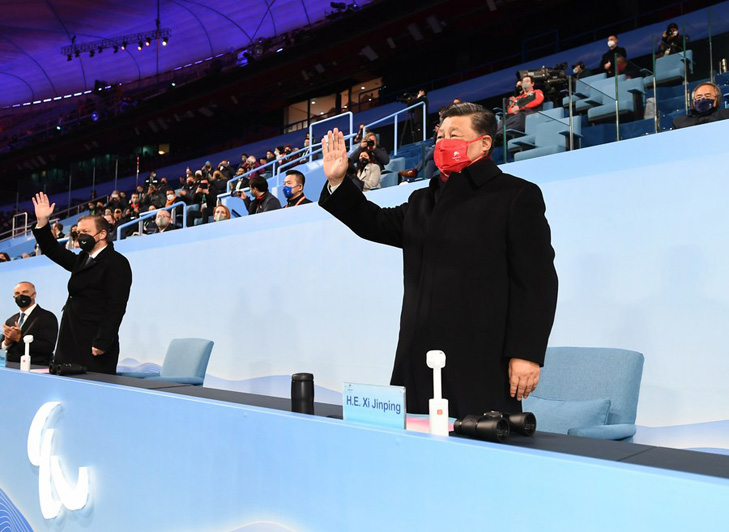 Си Цзиньпин присутствовал на церемонии закрытия Зимней Паралимпиады 2022 года в Пекине