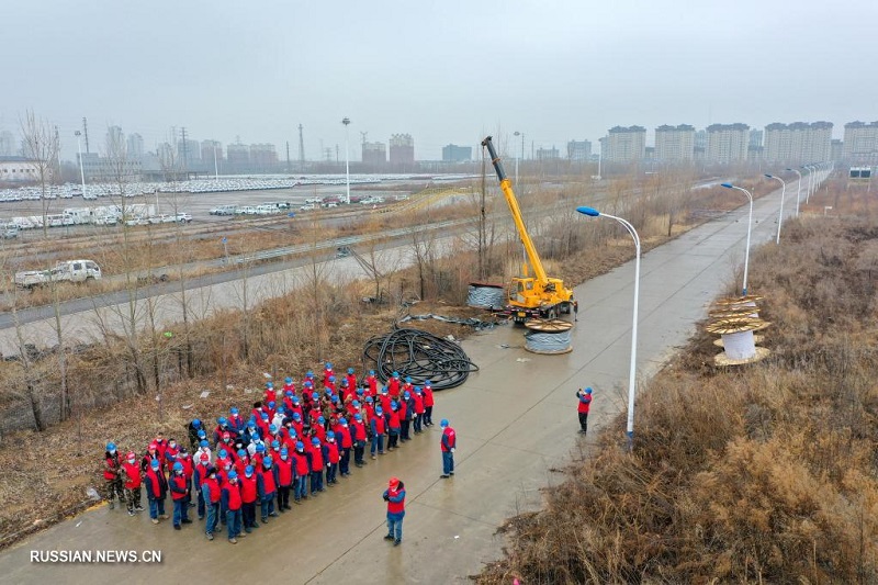 В г. Цзилинь на северо-востоке Китая началось строительство временного госпиталя
