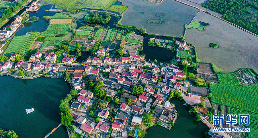 Красочная деревня Лицяо на востоке Китая в весеннюю пору