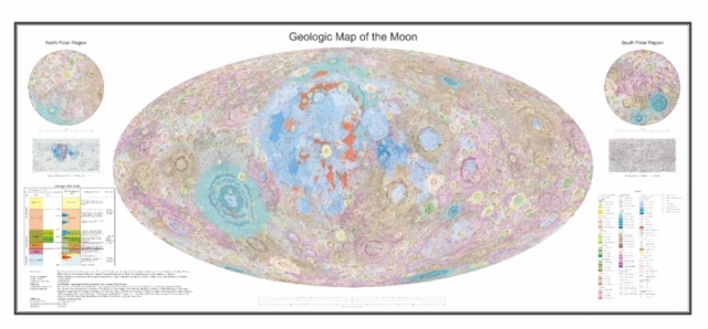 Команда китайских ученых со ставила  первую  в мире геологическую карту Луны в масштабе 1:2 500 000 