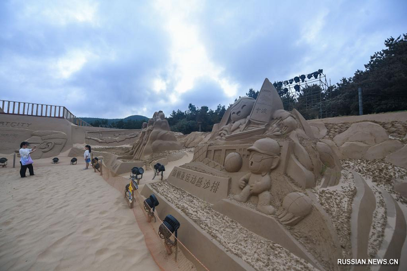 В пров.Чжэцзян открылся Международный фестиваль песчаных скульптур