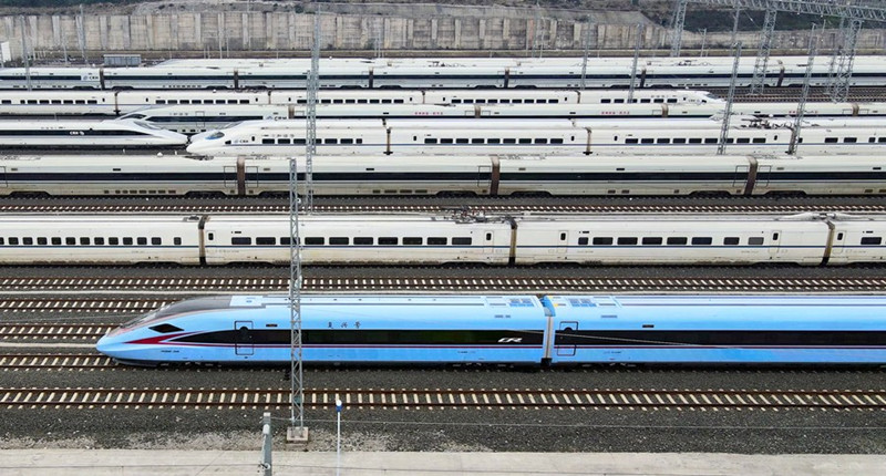 21 декабря 2020 года, Гуйчжоу, Китай. Поезд CR300AF на станции техобслуживания. /Фото: Синьхуа/