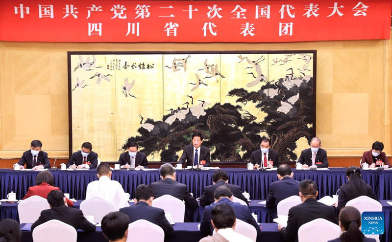 Ли Чжаньшу принял участие в дискуссии делегации провинции Сычуань в рамках 20-го съезда КПК
