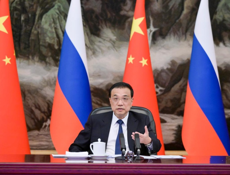 Ли Кэцян и Михаил Мишустин сопредседательствовали на 27-й регулярной встрече глав правительств Китая и России