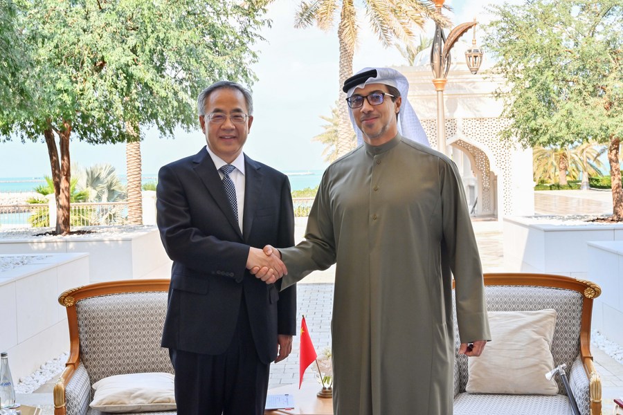 Ху Чуньхуа встретился с вице-премьером и министром по делам президента ОАЭ Мансуром бен Зайдом Аль Нахайяном