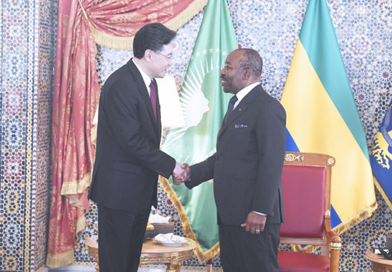 Президент Габона встретился с министром иностранных дел Китая