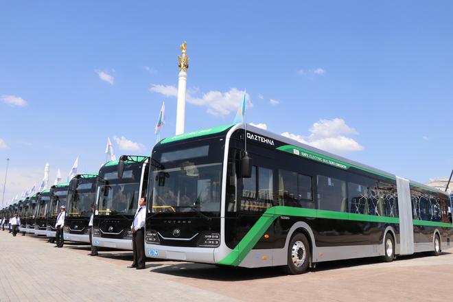 Китайские автобусы на новых источниках энергии доставили в Казахстан