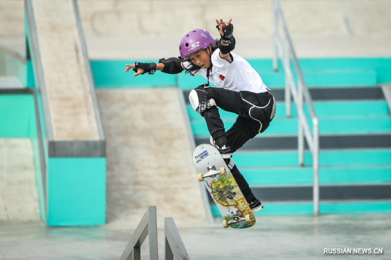 Китаянка Цуй Чэньси выиграла соревнования по скейтборду среди женщин в рамках 19-х Азиатских игр в Ханчжоу