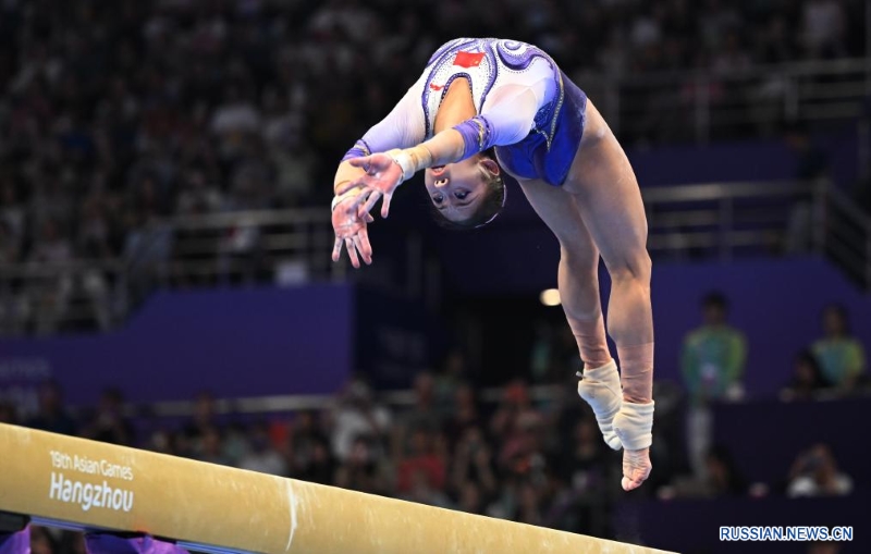 Китайская спортсменка Цзо Тун стала абсолютной чемпионкой по спортивной гимнастике на Азиатских играх в Ханчжоу