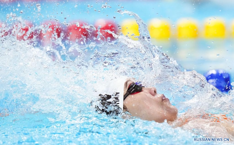 Вань Лэтянь завоевала золото в финальном заплыве на 100 м на спине среди женщин в рамках 19-х Азиатских игр в Ханчжоу