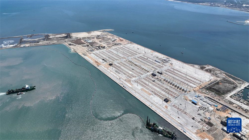 Строительная площадка контейнерного терминала в порту Абу-Кир в мухафазе Александрия, Египет