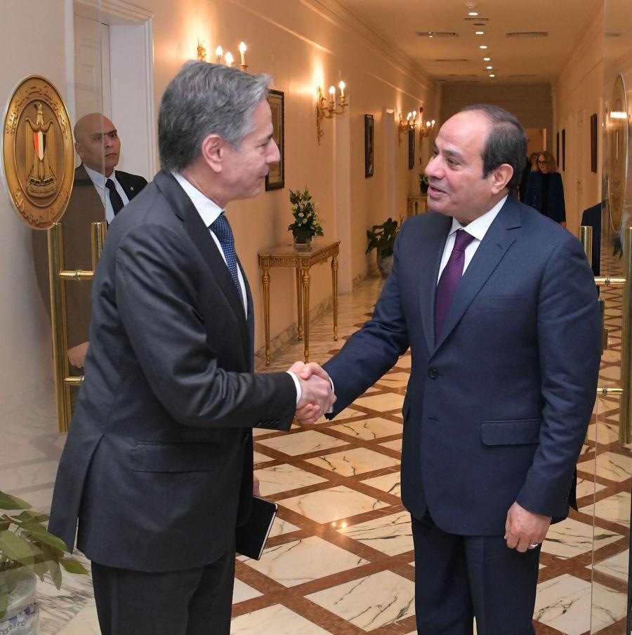 Президент Египта встретился с Э. Блинкеном по поводу кризиса в Газе