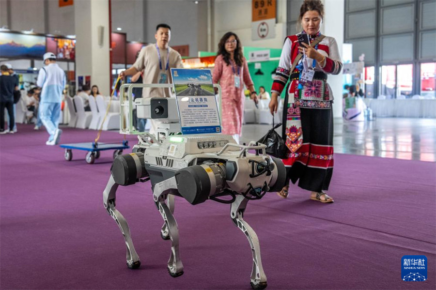 Высокотехнологичные экспонаты на выставке «Китай-Южная Азия» привлекают внимание посетителей